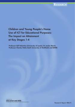 Children and Young People`s Home Use of ICT for Educational