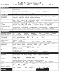 Head to Toe Physical Assessment