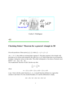 Stokes` Theorem ()