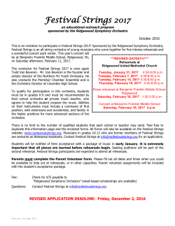 Student Application Form - Ridgewood Festival Strings