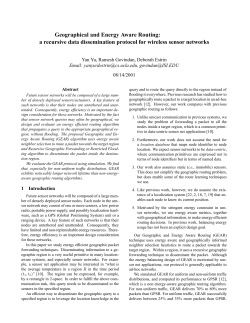 Geographical and Energy Aware Routing: a recursive