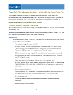 Methodological Consistency with the 6 th Northwest Power Plan