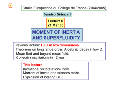Moment of inertia and superfluidity - ENS-phys