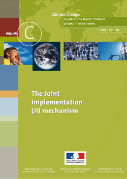 (JI) mechanism - Fonds Français pour l`Environnement Mondial