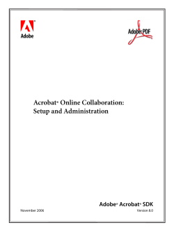 Acrobat Online Collaboration: Setup and Administration