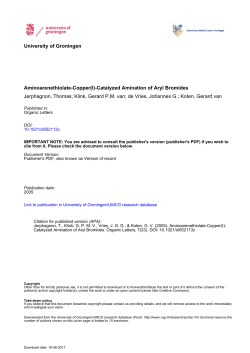 Aminoarenethiolate-Copper(I)-Catalyzed Amination of Aryl