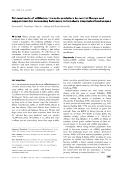 Determinants of attitudes towards predators in central Kenya and