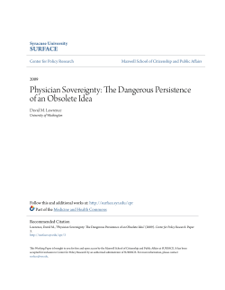 Physician Sovereignty: The Dangerous Persistence of an