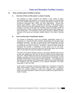 Parks and Recreation Facilities Inventory