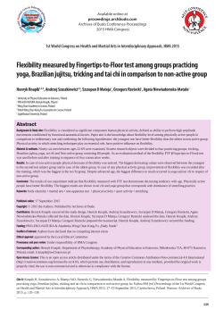 Flexibility measured by Fingertips-to