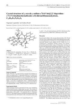 Crystal structure of &mu;-oxo-di-&mu;-sulfato-&kappa;2O: O&prime;