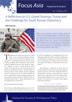 A Reflection on U.S. Grand Strategy: Trump and the Challenge for