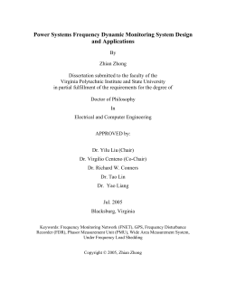 Power Systems Frequency Dynamic Monitoring
