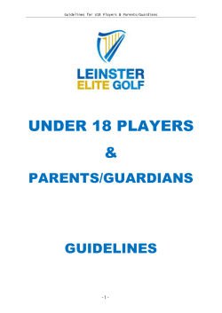BOOKLET FOR PLAYERS AND PARENTS