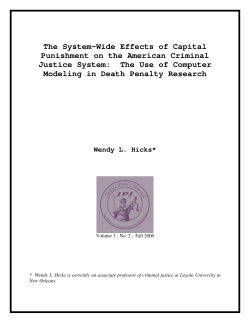 The System-Wide Effects of Capital Punishment on the American