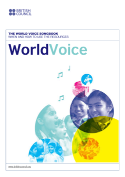 the world voice songbook when and how to use the resources