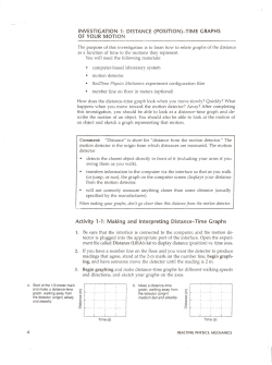 investigation 1: distance (position)