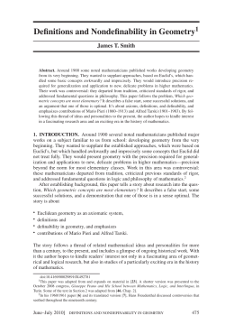 Definitions and Nondefinability in Geometry