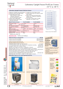 Laboratory Upright Freezer ProfiLine Uranus -10 &deg;C to