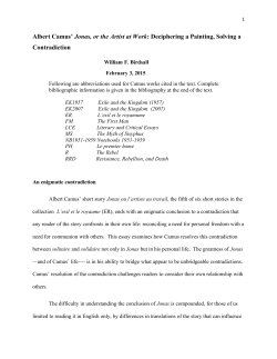 Jonas, or the Artist at Work: Deciphering a Painting