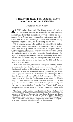 HIGHWATER 1863: THE CONFEDERATE APPROACH TO