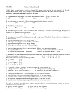STA 3024 Practice Problems Exam 2 NOTE: These are just - UF-Stat