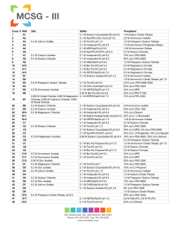 MCSG 3 - X-ray Crystallography