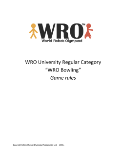 WRO University Regular Category “WRO Bowling