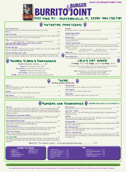 Lola`s Takeout Menus - Lola`s Burrito Joint