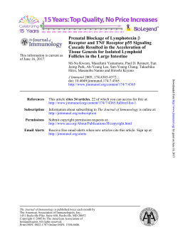Follicles in the Large Intestine Tissue Genesis for Isolated Lymphoid
