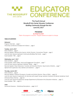 The Fourth Annual Woodruff Arts Center Educator Conference