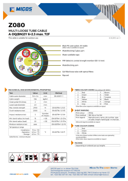 MULTI LOOSE TUBE CABLE A-DQ(BN)2Y 6&times;2.3 max. 72F