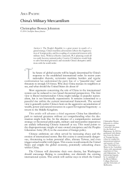 China`s Military Mercantilism - Strategic Studies Institute