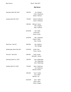 May 2017 Altar Servers