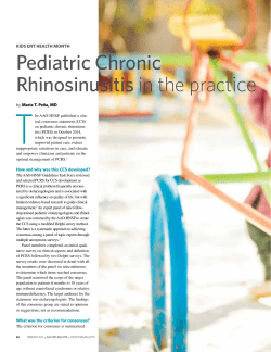 Pediatric Chronic Rhinosinusitis in the practice