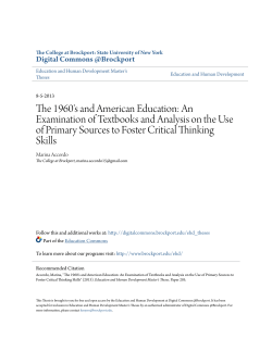 An Examination of Textbooks and Analysis on the Use of Primary