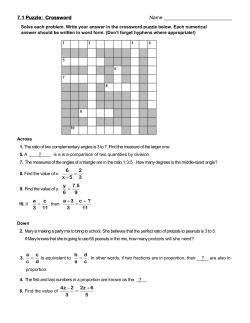 7.1 Puzzle: Crossword Name - Harlem School District 122