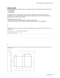 Grade 6 Math - Performance Task