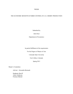 The economic benefits of bird control in U.S. cherry