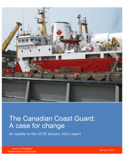 The Canadian Coast Guard - Union of Canadian Transportation