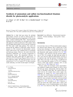 Synthesis of ammonium and sulfate ion