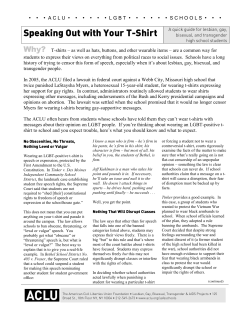 Speaking Out with Your T-Shirt