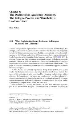 The Decline of an Academic Oligarchy. The Bologna Process and