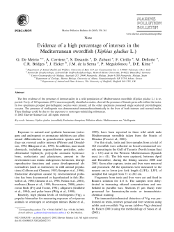 Evidence of a high percentage of intersex in the Mediterranean