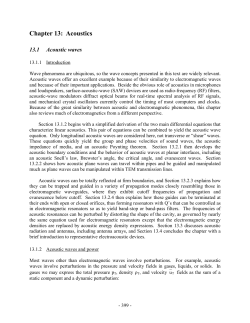 Chapter 13: Acoustics