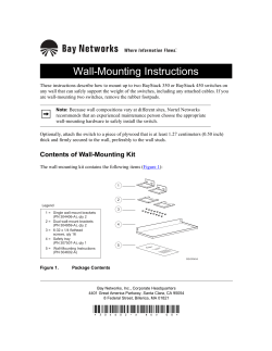 304602-A Rev 00* Wall-Mounting Instructions