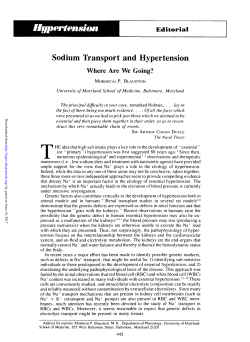 Hypertension Editorial Sodium Transport and Hypertension