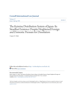 NOTES The Keiretsu Distribution System of Japan: Its Steadfast