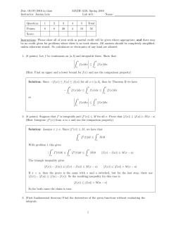 Due: 04/07/2016 in class Instructor: Janina Letz MATH 1210, Spring