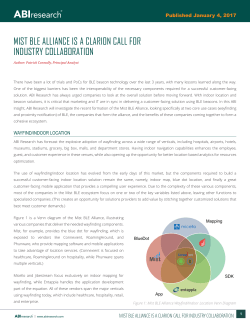 mist ble alliance is a clarion call for industry collaboration